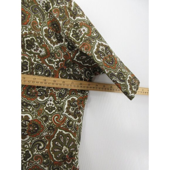 VINTAGE Van Heusen Shirt Large 60s 70s Disco Mod Paisley Dagger Collar - Picture 5 of 9